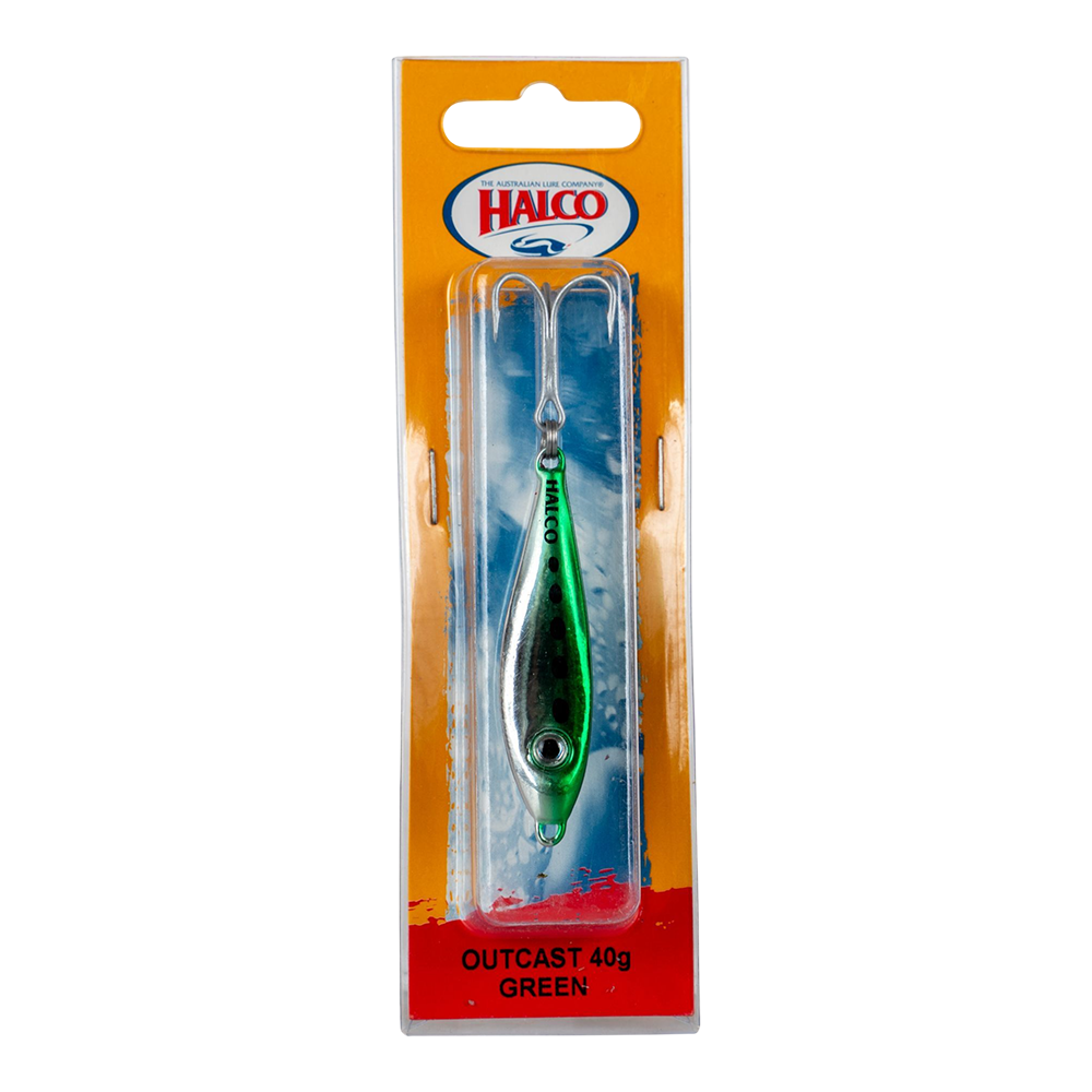 Блесна колеблющаяся Halco OUTCAST, 40г, GREEN. Фото №1