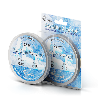 Леска ALLVEGA "Ice Line Concept"0.12мм(25м) прозрачная. Фото №1
