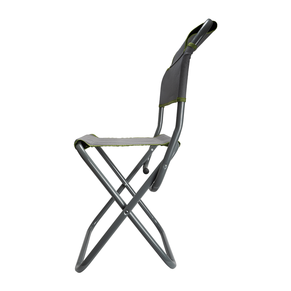 Стул туристический со спинкой СР-450.22c (ст.труба д22) серо-зеленый (T-N-TC-450.22s-GR) NISUS (Тонар). Фото №4