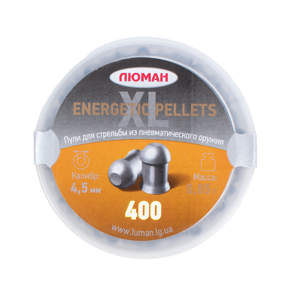 Пуля пневматическая "Energetic pellets XL", 0,85 г. 4,5 мм. (400 шт.) (36 в упаковке). Фото №1