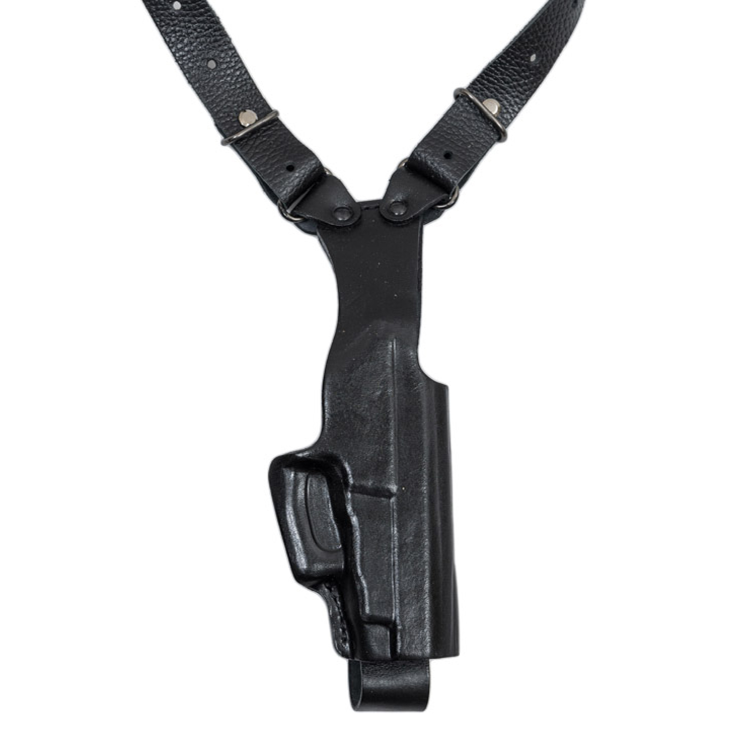 Кобура наплечная вертикального ношения "V Наган" (кожа, черный) (Хольстер)