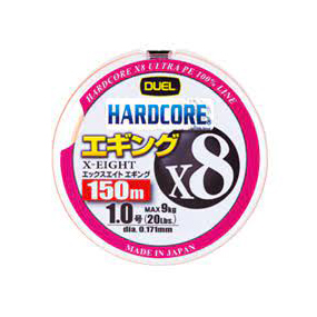 Пл.шн. Duel PE Hardcore X8 Eging 150m 3Color #0.6 (0.132mm) 5.8kg			. Фото №1
