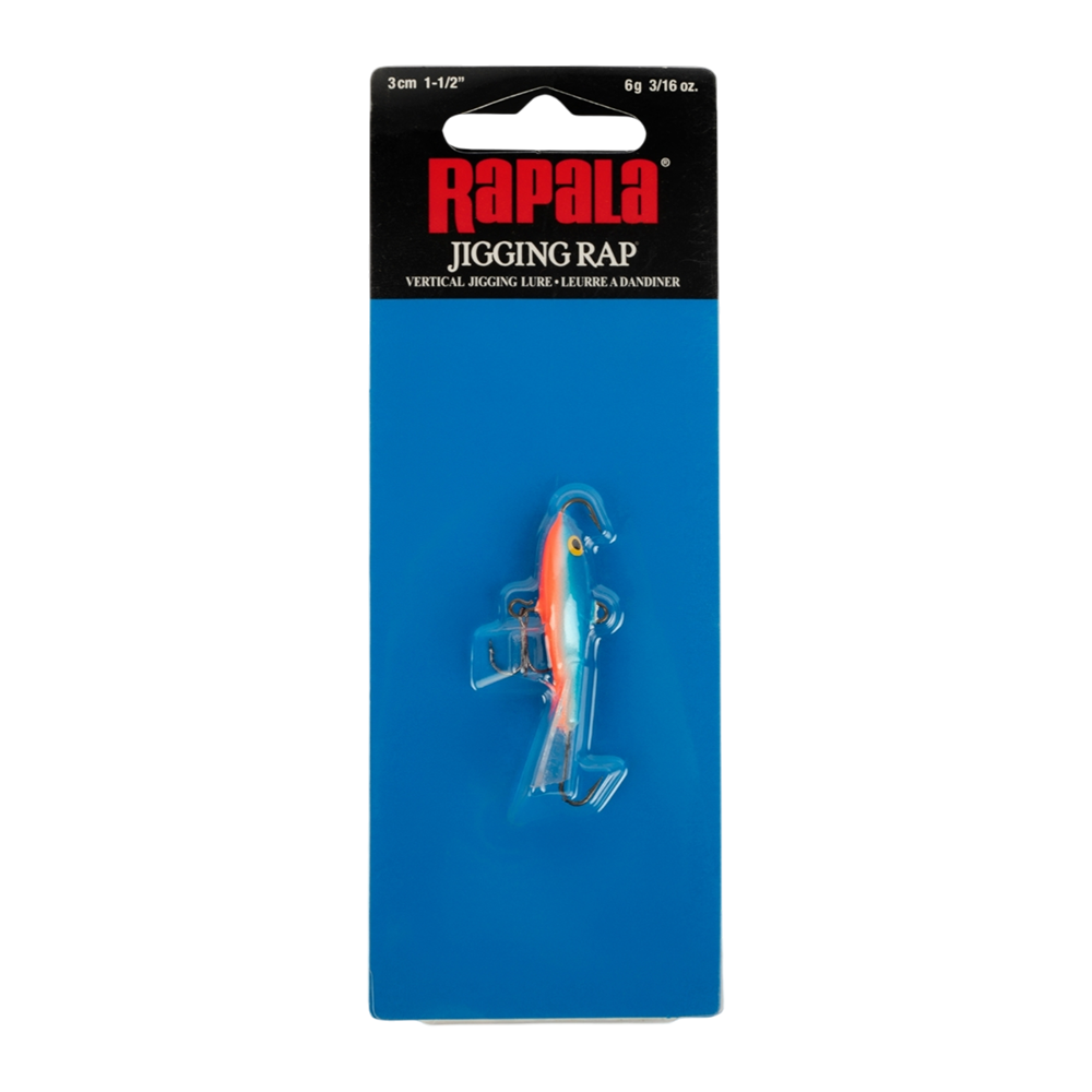 Балансир Rapala Jigging Rap 30мм, 6гр, цвет (BSR) с тройником. Фото №1