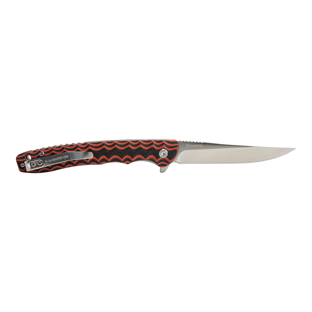 Нож складной Kranch RB-195, клинок AUS8, рукоять G10 red and black. Фото №4