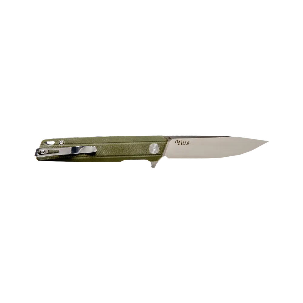Нож складной Кизляр Чила, клинок D2, рукоять G10, зеленый. Фото №2