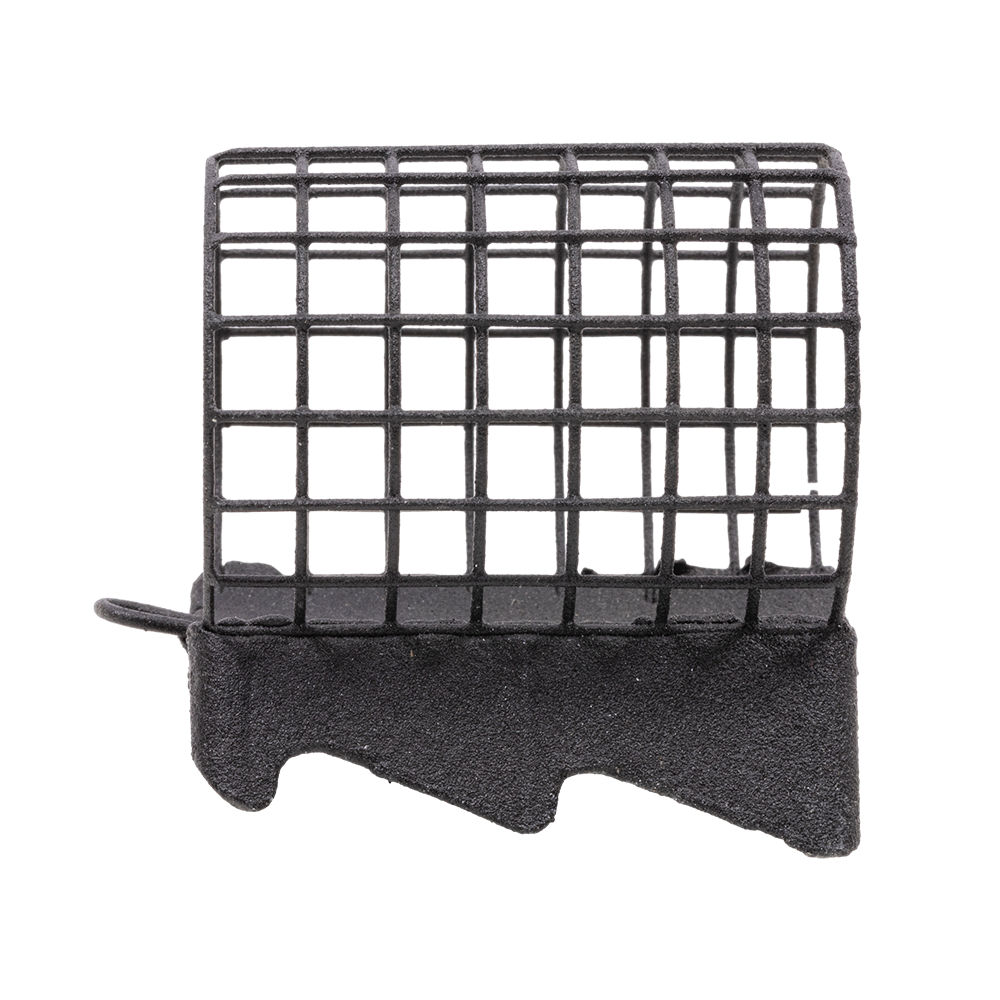 Груз-кормушка металлическая X-FEEDER ME ALLIGATOR M GRID 100 г (40 мл, цвет Matt Black, сварная сетка). Фото №2