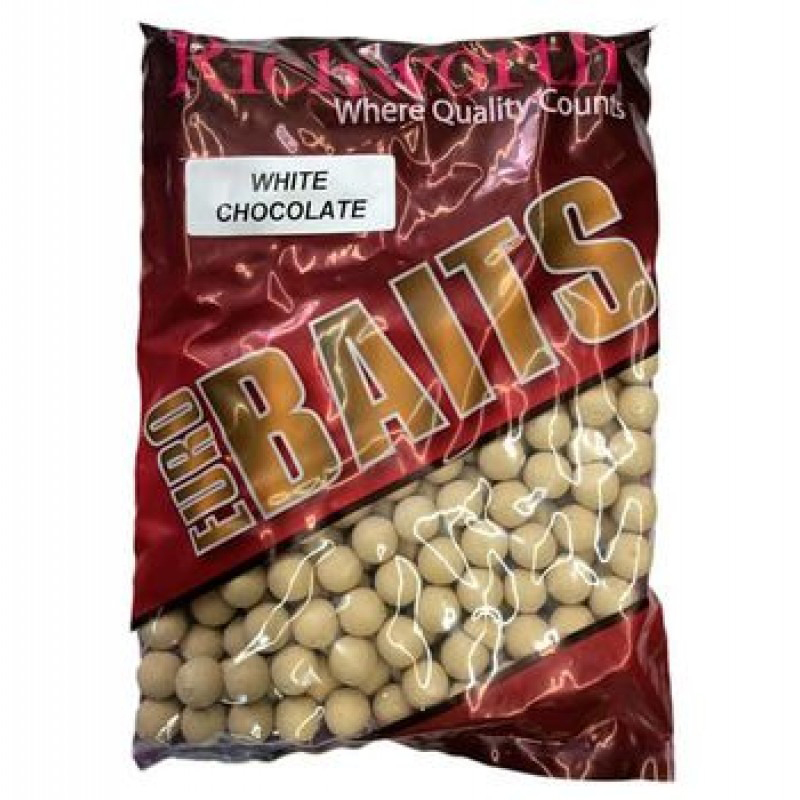 Бойлы Euroboilies 14mm 1kg White Chocolate белый шоколад. Фото №1