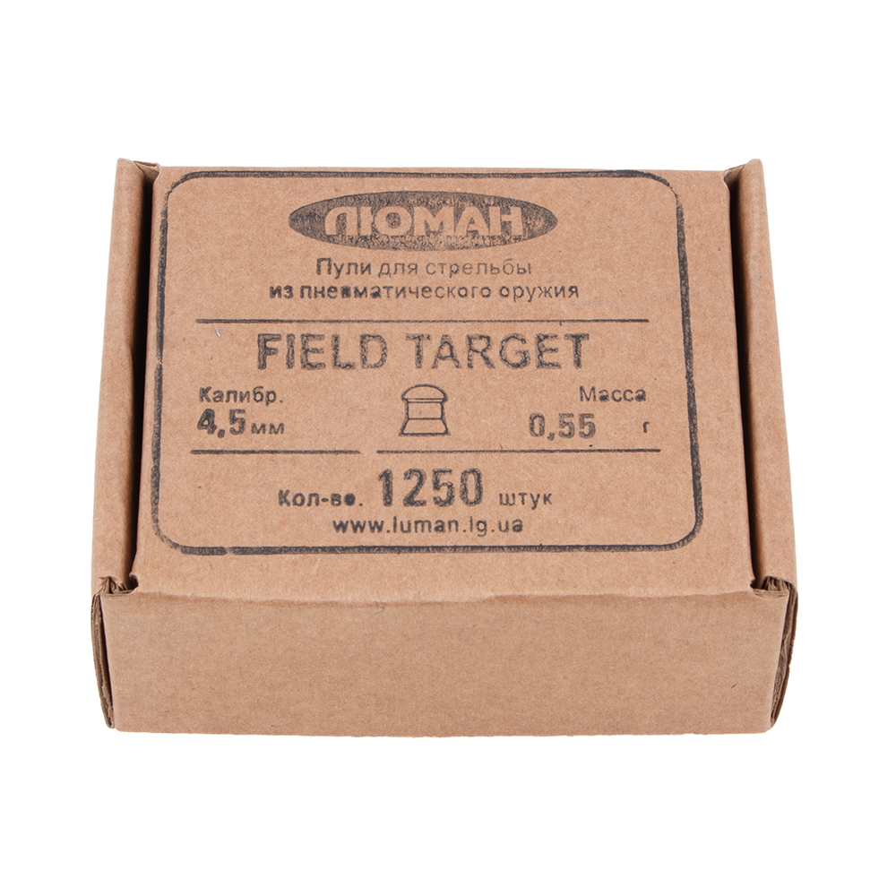Пуля пневматическая "Field Target", 0,55 г. 4,5 мм. (1250 шт.) (16 в упаковке). Фото №1