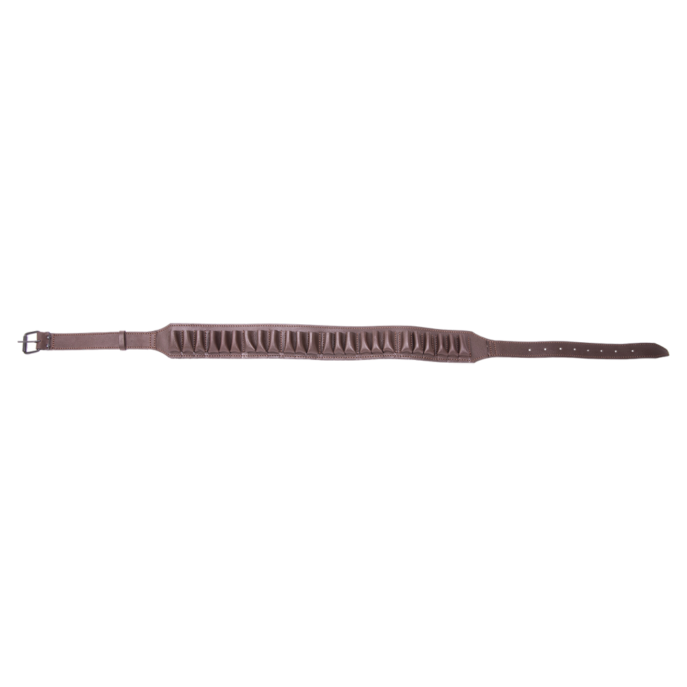 Патронташ открытый 16 к. (кожа, коричневый) (Хольстер). Фото №1