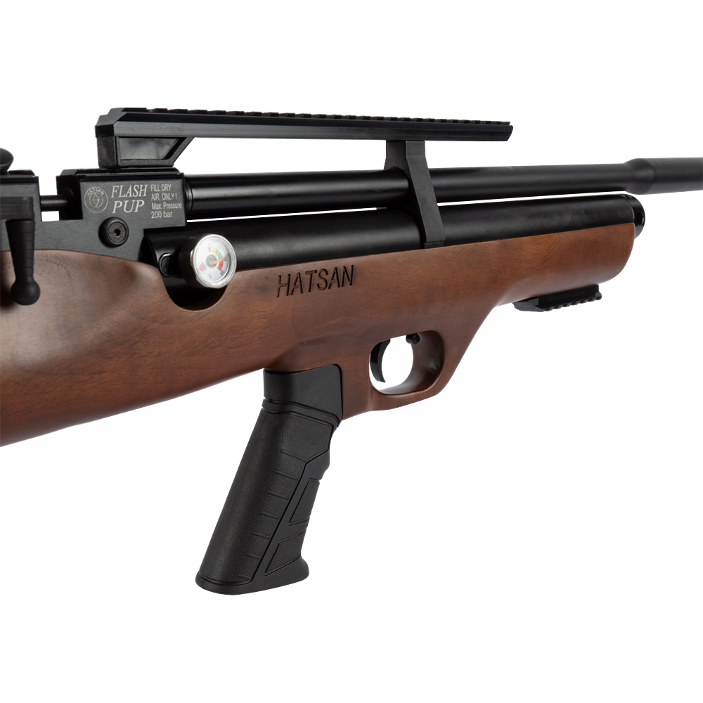 Винтовка пневматическая Hatsan FLASHPUP QE, калибр 6.35, 3 Дж (РСР, дерево). Фото №5