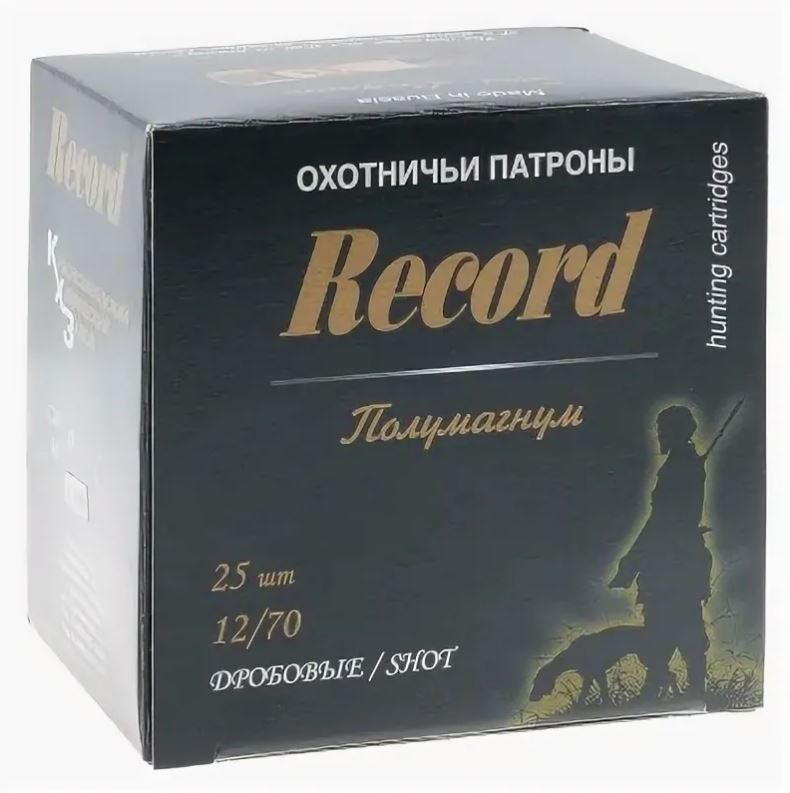 Патрон Рекорд 12/70 полумагнум №3 (в коробке 25 шт.). Фото №1