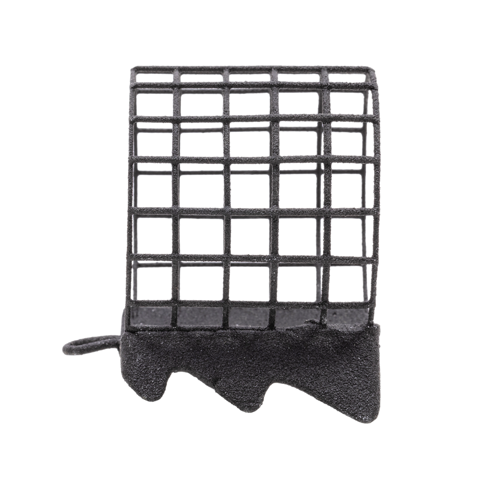 Груз-кормушка металлическая X-FEEDER ME ALLIGATOR M GRID 050 г (28 мл, цвет Matt Black, сварная сетка). Фото №2