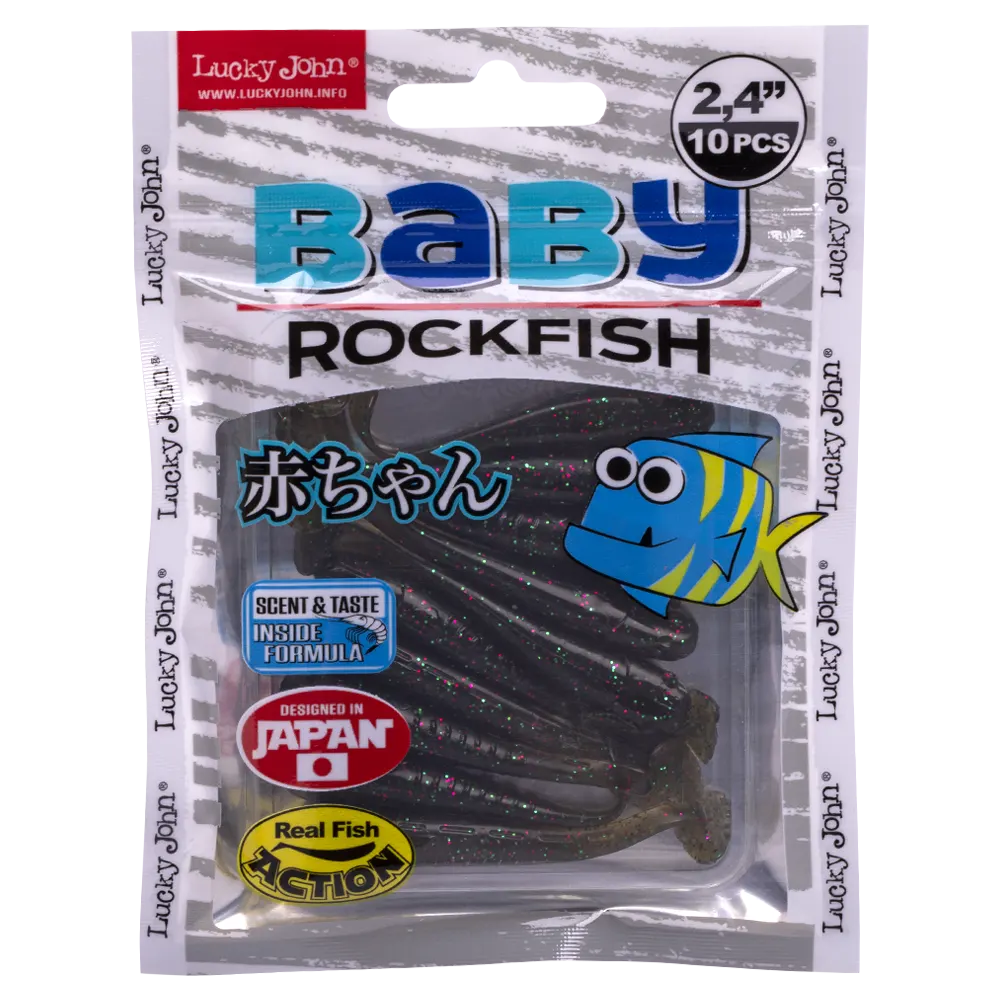 Виброхвост Lucky John Pro Series Baby Rockfish 2,4" 62мм, (10шт. упак.) цвет S21. Фото №4