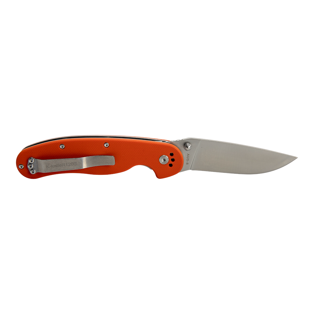 Нож складной Kranch R-120S, клинок AUS8, рукоять G10 red. Фото №4