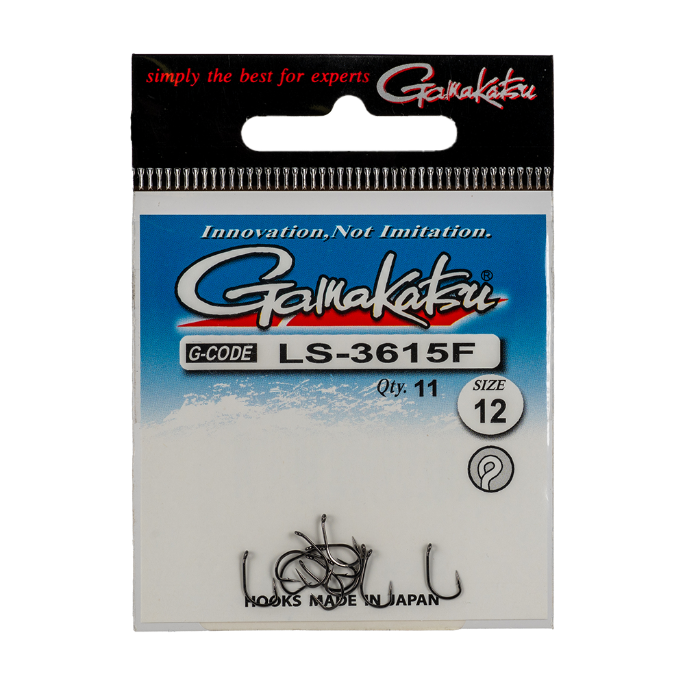 Крючок GAMAKATSU LS-3615F N/L Black №12 (10шт.) (149010) 0023361. Фото №1