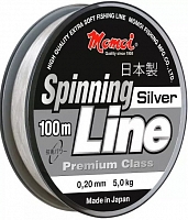 Леска монофиламентная Momoi Spinning Line Silver 0,20мм/100м, 5,0кг, 