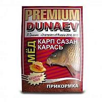 Прикормка "DUNAEV-PREMIUM" 1кг Карп-Сазан Мед красная