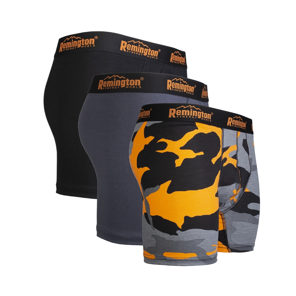 Мужские трусы боксеры Remington, набор 3 шт, микс серый 013 р. XL. Фото №1
