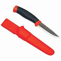 Нож Morakniv Companion F Orange, нержавеющая сталь, цвет черный с оранжевыми накладками