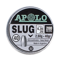 Пуля пневматическая APOLO "Slug", для винтовки, 6.35 2.6 гр. (200 шт.)