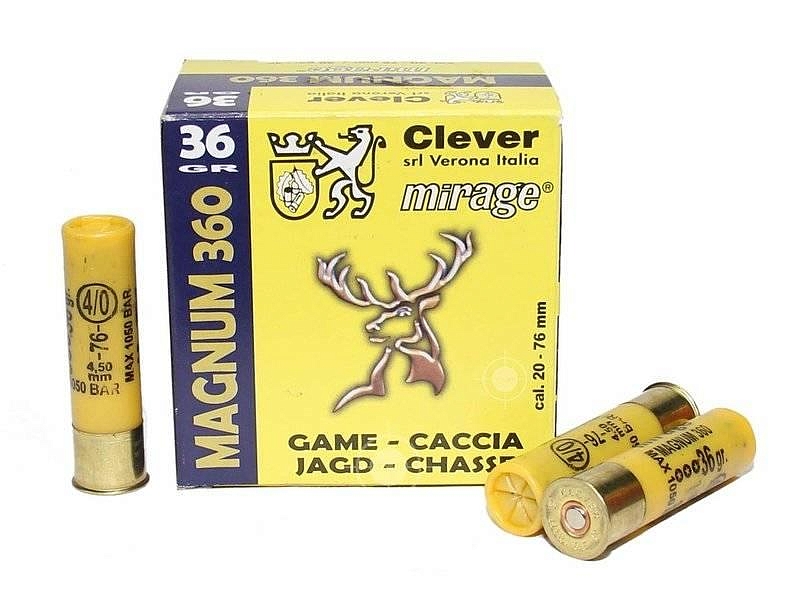 Патрон Clever 12/70 № 0000 36 гр. (25 шт.) (коробка 250 шт.). Фото №1