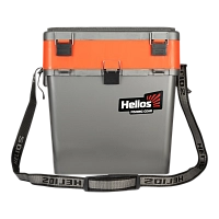 Ящик рыболовный зимний серый/оранжевый Helios (HS-IB-19-GO)