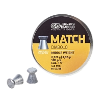 Пуля пневматическая "JSB Yellow Match Diabolo", калибр 4,5мм (177 калибр) 0,52 г. 8,02 gr (500 шт)