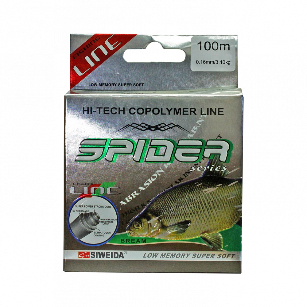 Леска SWD Spider Bream 100м 0,22мм 3.1кг. Фото №1