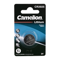 Батарейка литиевая Camelion CR2025 BL-1 (CR2025-BP1, батарейка литиевая,3V)