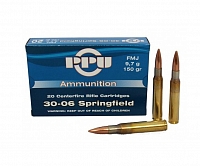 Патрон нарезной PARTIZAN PPU калибр 30-06 SPRG FMJ 9,7 гр. (в пачке 20 шт.)