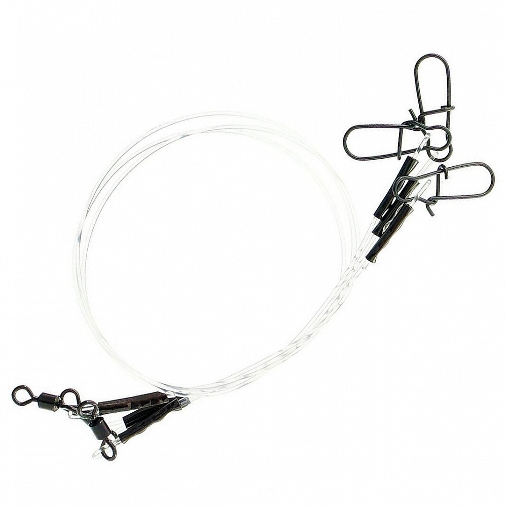 Поводок флюорокорбоновый тест 9кг, D-40 мм. длина 15см. 3шт/уп (SF51-09-015). Фото №1