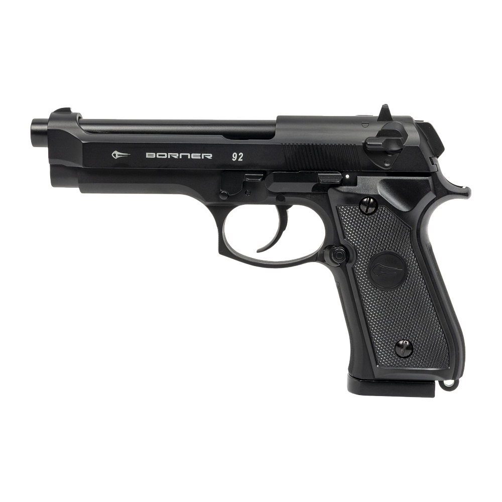 Пистолет пневматический BORNER 92 Blowback (Beretta), калибр 4,5 мм/pellets. Фото №1 Пистолет пневматический BORNER 92 Blowback (Beretta), калибр 4,5 мм/pellets. Фото №1