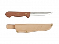 Нож Mora Knife Fishing Classic 54 (нержав. сталь, с обухом для чистки рыбы, красное дерево)