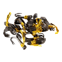 Крючок двойной SD-36 №4 цвет BC (20шт) Helios (HS-SD-36-4)