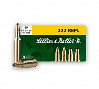 Sellier&Bellot 222 Rem SP 3,24гр. п/об. (20шт)