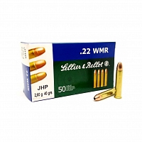 Патрон нарезной SELLER&BELLOT калибр 22 WMR JHP SB 2,6 гр. (в пачке 50 шт.)