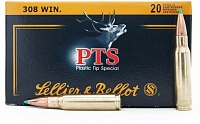 Патрон нарезной SELLER&BELLOT калибр 308 WIN PTS Hornady 11,7 гр. (в пачке 20 шт.)