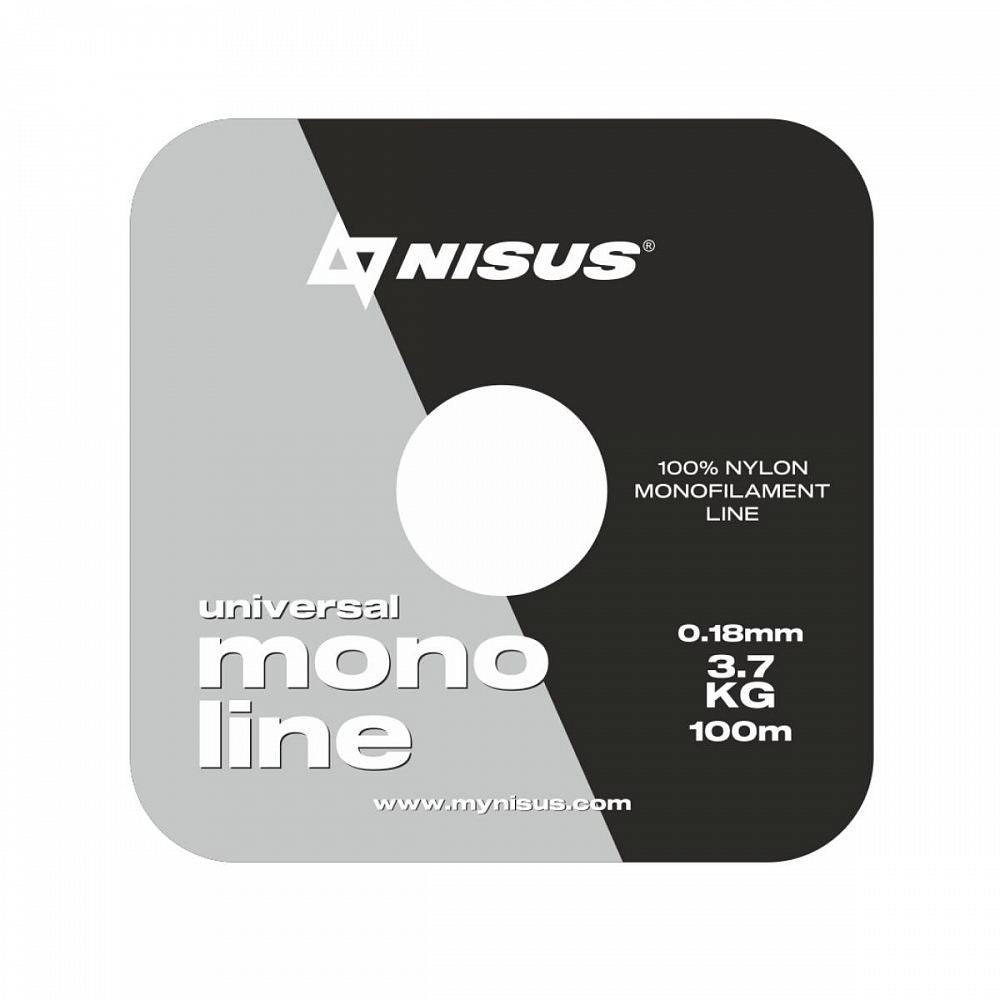 Леска MONOLINE Universal 0,14mm/100m Nylon Transparent Nisus. Фото №1