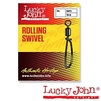 Вертлюги с застежкой Lucky John ROLLING AND CONVENIENT K001/0 5 шт.