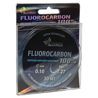 Леска ALLVEGA "FX FLUOROCARBON 100%" 0.10мм (30м) (1,27кг) (LFX3010)