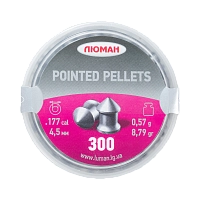 Пуля пневматическая "Pointed pellets", 0,57 г. 4,5 мм. (300 шт.) (60 в упаковке)