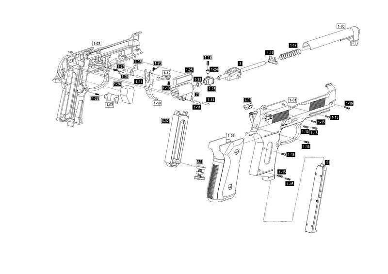 Фиксатор магазина Beretta Elite II. Фото №1