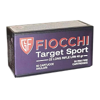 Патрон нарезной FIOCCHI калибр 22 LR LRN TARGET SPORT 40 grn. (в пачке 50 шт.)