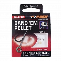 Крючок с поводком MIDDY Feeder Band Em Tied Hooks (10 to 0.22)