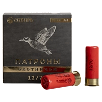 Патрон СИБИРЬ PREMIUM 12/70 охотничий дробовой 32г №1 б/к (CX-2000) (пачка 25 шт) (в коробке 250шт)
