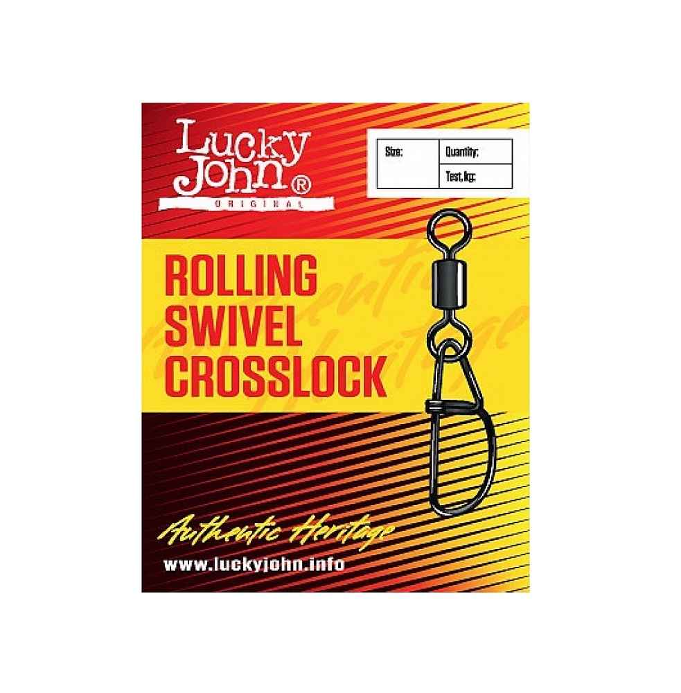 Вертлюги с застежкой Lucky John ROLLING AND CROSSLOCK 006 7 шт.. Фото №2