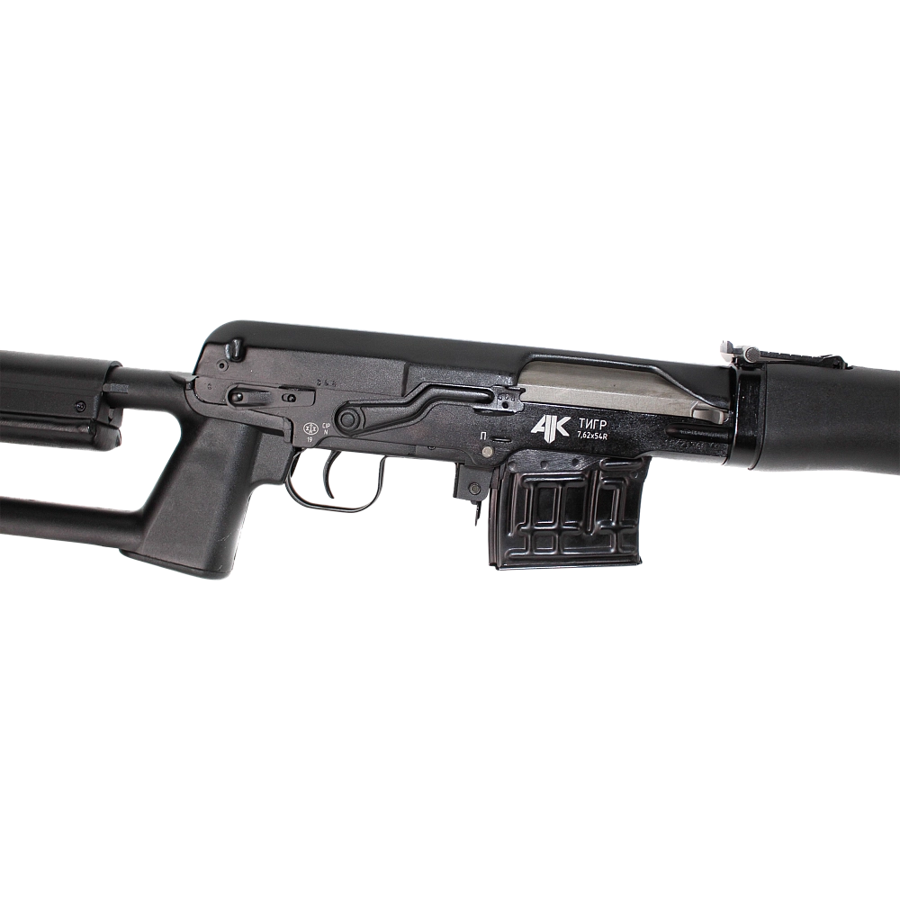 Карабин Тигр исполнение 01 калибр 7,62х54, приклад с поворотной щекой, пластик, КРИПТЕК черный, комплект для чистки, L-620. Фото №2