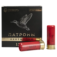 Патрон СИБИРЬ PREMIUM 12/70 охотничий дробовой 32г №00 (CX-2000) (пачка 25 шт) (в коробке 250шт)