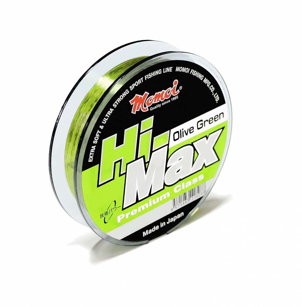 Леска монофиламентная Momoi Hi-Max 0.15мм/30м 2.5кг зеленая. Фото №1