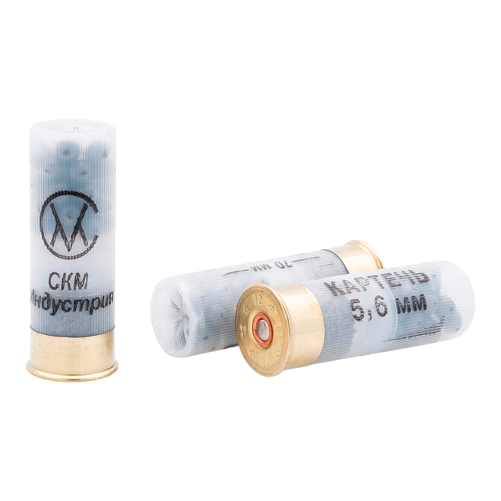 СКМ Патрон охотничий 12/70 картечь "Гусь" "5,6" 36 гр. (п. Россия) (в коробке 10 шт.). Фото №2